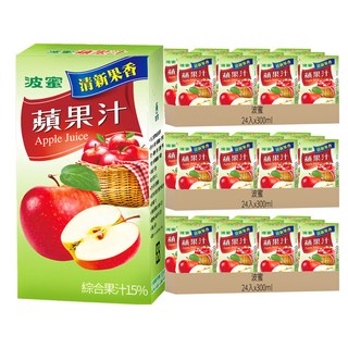 波蜜 蘋果汁, 72入, 300ml