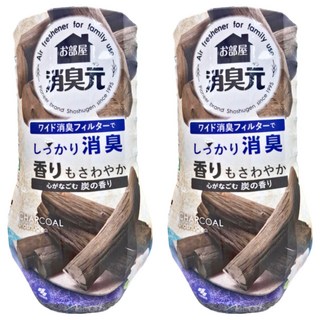 KOBAYASHI 小林製藥 消臭元 室內除臭劑 黑炭香 400ml, 持續散發香味, 2瓶
