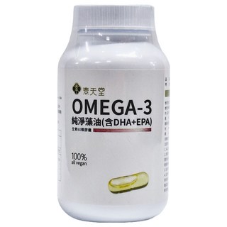 VEGLIGHT 素天堂 OMEGA-3 純淨藻油 含DHA + EPA 60顆, 46.8g, 1罐