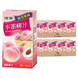 波蜜 水蜜桃汁, 300ml, 48入