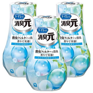 KOBAYASHI 小林製藥 消臭元 浴廁除臭劑, 清新皂香, 400ml, 3瓶