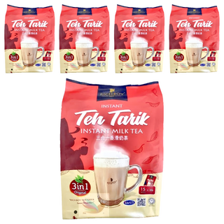 富家仔牌 南洋拉茶風味香滑奶茶三合一 經典原味, 40g, 15包, 5袋