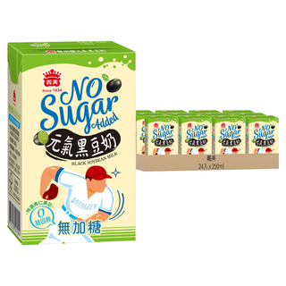 義美 無糖元氣黑豆奶, 250ml, 24入
