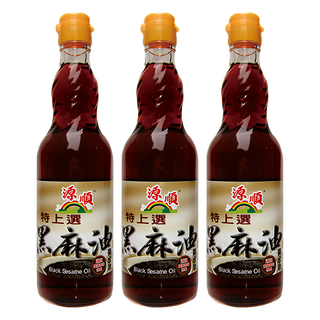 源順 特上選黑麻油 低溫製法 環保無污染, 570ml, 3瓶