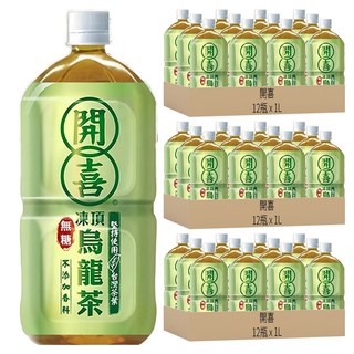 開喜烏龍茶 無糖, 1L, 36瓶