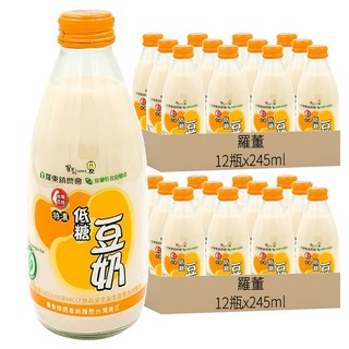 羅董 特濃低糖豆奶, 245ml, 24瓶