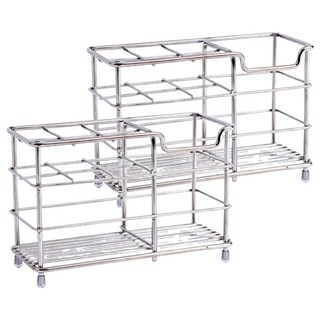 艾米購物304不鏽鋼牙刷架加大款6格 浴室收納好幫手 防鏽耐用 簡約美觀, 原色, 2個