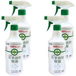 國衛 香茅油精噴霧 100%極濃縮 天然萃取 居家保健 環境清潔, 500ml, 4瓶