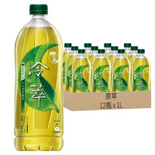 原萃 冷萃日式深蒸綠茶, 無糖 無香料 滴濾慢釀工法, 1L, 12瓶