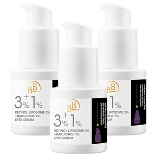 BB AMINO 科研 3%A醇微脂囊 + 1%補骨脂酚撫紋眼部精華, 15ml, 3瓶