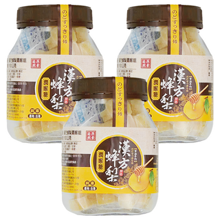 自然原素 漢方蜂梨潤喉糖, 180g, 3罐