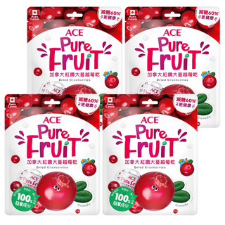ACE 益生 加拿大紅鑽大蔓越莓乾, 110g, 4包