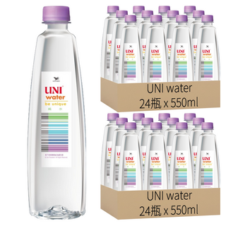 UNI water 純水 550ml x 24瓶/箱, 48瓶