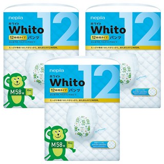 nepia 王子 Whito 日本境內版 超薄長效褲型尿布 7~10kg, M, 174片