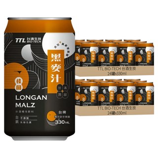 TTL BIO-TECH 台酒生技 桂圓黑麥汁 330ml, 48罐