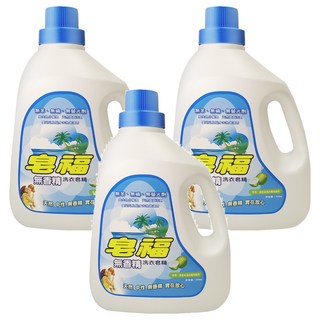 皂福 無香精洗衣皂精 中性親膚 泡沫少 好沖洗 高生物分解度95%, 3.3kg, 3桶