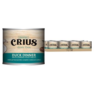 CRIUS 克瑞斯 全貓齡 無穀貓用主食餐罐 含花園蔬菜, 低敏鴨, 175g, 24罐