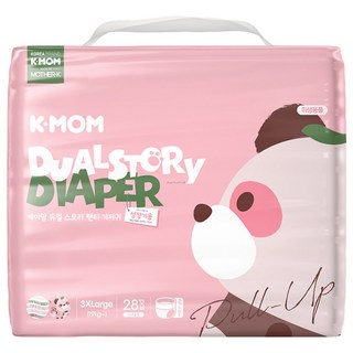MOTHER-K K-MOM 頂級超薄瞬吸玩睡褲/尿布 19kg以上, 3XL, 28片