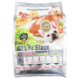 Pets Corner 沛克樂 全齡犬小顆粒乾糧, 火雞肉 + 蘋果 + 五穀米 + 鮮鮪魚, 1.5kg, 1袋