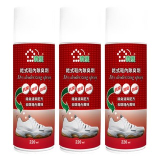 BlackPearl 黑珍珠 噴護乾式鞋內除臭劑, 220ml, 3瓶