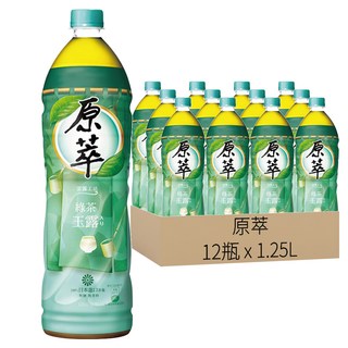 原萃 綠茶玉露, 獨家雲霧工法, 日本頂級玉露茶葉, 無糖無香料, 1.25L, 12瓶