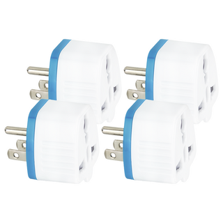 Dr.AV 聖岡科技 3P台灣專用萬國轉插頭 UTA-85 台灣製造 安全認證, 白色, 4個