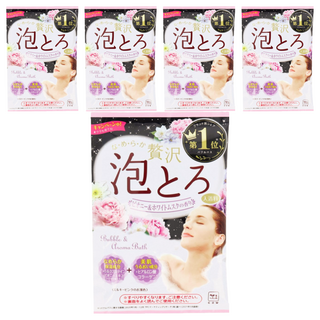 COW STYLE 牛乳石鹼 奢侈泡泡入浴劑 芍藥麝香 30g - 奢華香氛 膠原蛋白保濕 細膩泡沫 牛奶浴, 5包