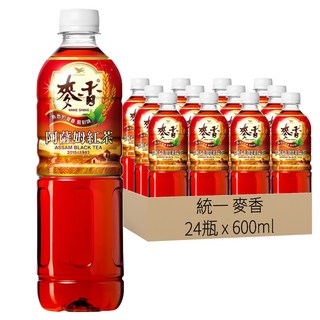 統一 麥香 阿薩姆紅茶 600ml 瓶裝, 24瓶