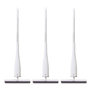 藍小魚 不發硬四面擠水海綿拖把 33 x 8 x 130cm 可調節長度, 3支