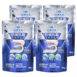 台塑生醫 BioLead 防蟎抗菌濃縮洗衣精 補充包, 1.5kg, 4包