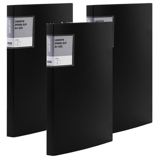 Lan CHYn 連勤牌文具 pp 馬卡龍色系彈簧夾(右上) lc-612-1 k, 黑色, 3入