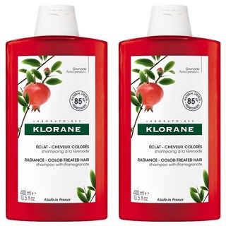 KLORANE 蔻蘿蘭 護色亮澤洗髮精 紅石榴萃取 亮麗髮色 溫和不掉色 秀髮柔順 滋養並護色長達8週, 400ml, 2件