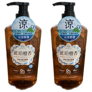 美吾髮 沁涼琥珀檀香洗髮露 -無矽靈/薄荷清涼/檀香精油, 700ml, 2瓶