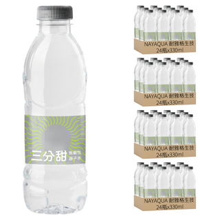 NAYAQUA 耐雅格生技 三分甜 PH7.5 微鹼性離子水, 330ml, 96瓶