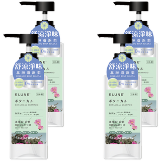 ELUNE 伊露恩 日本國產植物菁萃洗髮精 北海道濱梨, 500ml, 4瓶