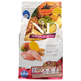 N&D 全齡貓 天然熱帶水果系列 貓乾糧, 雞肉芒果, 1.5kg, 1袋