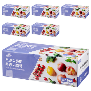 comet 多功能透明密封袋, 大(L), 120個, 6盒