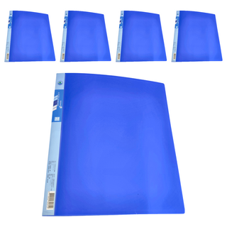 雙德 PP A4主色板4孔夾, 深藍色, 5本