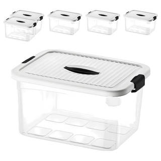 HOUDER 整理箱 特大(46 x 33 x 23cm), 6個, 透明白
