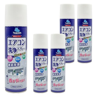 TAMURA免水洗冷氣清潔劑 520ml 日本原裝進口 輕鬆清潔 抗菌除臭, 5瓶