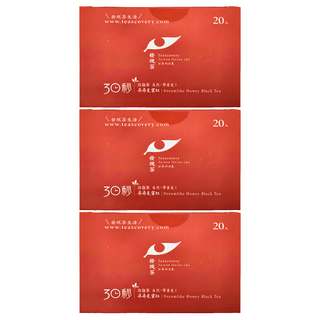 Teascovery 發現茶 尋尋覓蜜紅冷泡茶包, 3.5g, 20包, 3盒