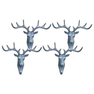 KM 生活 北歐風格鹿角掛勾 ABS樹脂材質 承重3KG, 北歐灰, 4個