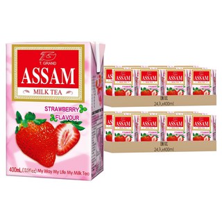 匯竑 阿薩姆 奶茶 草莓風味, 400ml, 48入