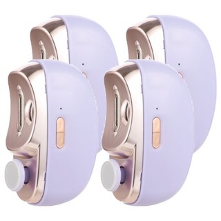 電動指甲修剪磨甲機 升級款 安全修剪 低噪音 方便攜帶, 4個, 紫色