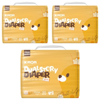 MOTHER-K K-MOM 頂級超薄瞬吸玩睡褲/尿布 15kg以上, 2XL, 90片