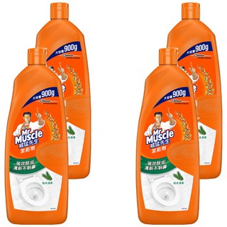 威猛先生 潔廁劑 有效去除各式髒污 快速方便 香氛不刺鼻 松木清香, 900g, 4瓶