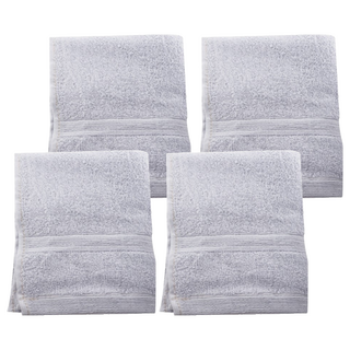 non-no 儂儂 細柔浴巾，純棉材質，吸水快乾，親膚柔軟, 灰色, 4條