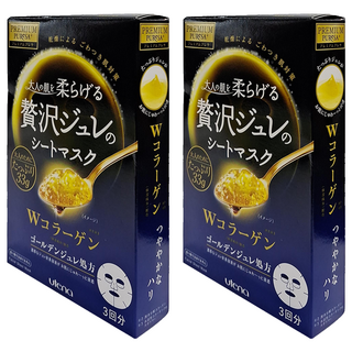 utena 佑天蘭 黃金果凍面膜 W膠原蛋白 W蜂王乳 W玻尿酸, 3片, 2盒