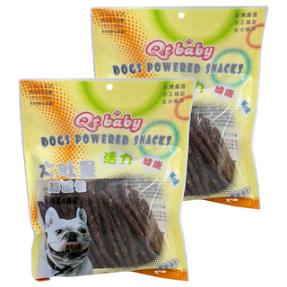 Qt baby 特濃牛捲條 全犬種適用, 牛肉、牛筋, 280g, 2包