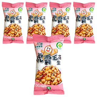 虎尾鎮農會 虎霸王花生 麻辣小魚乾, 5包, 70g